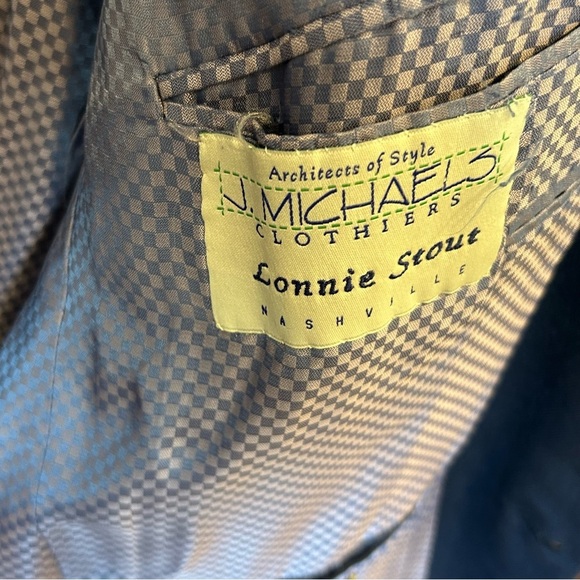 Hart Schaffner Marx Blue and Gold Sport Coat - Picture 3 of 11